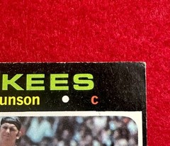 1971 Topps Thurman Munson #5 New Yankees “Captain” VG++ Rookie All Star Gold Cup
