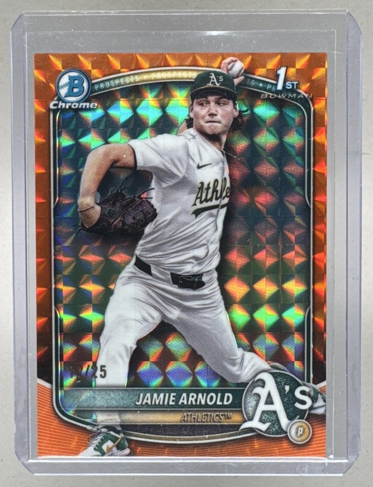 Jamie Arnold 2025 Bowman Chrome #BDC-30 Orange Geometric Refractor 1st RC 12/25
