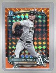 Jamie Arnold 2025 Bowman Chrome #BDC-30 Orange Geometric Refractor 1st RC 12/25