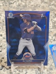 2) 2023 Bowman Chrome Draft Sapphire #BDC-152 AJ Ewing 1st RC Mets Rookie