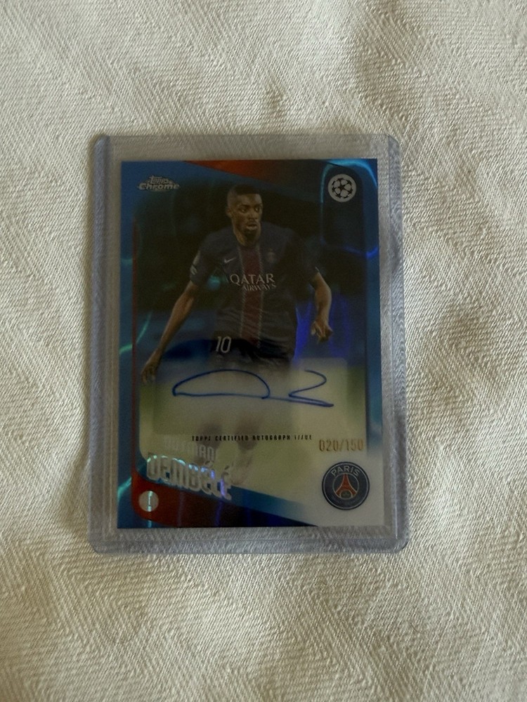 2025/26 Topps Chrome UEFA #CA-OS OUSMANE DEMBELE Blue Lava Auto /150 PSG 🔥🏆