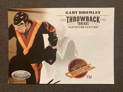 2011-12 Panini Certified Throwback Threads GARY BROMLEY Vancouver Canucks Insert