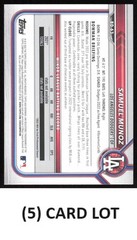 (5) Card Lot – 2022 Bowman Draft #BD-63 Samuel Munoz