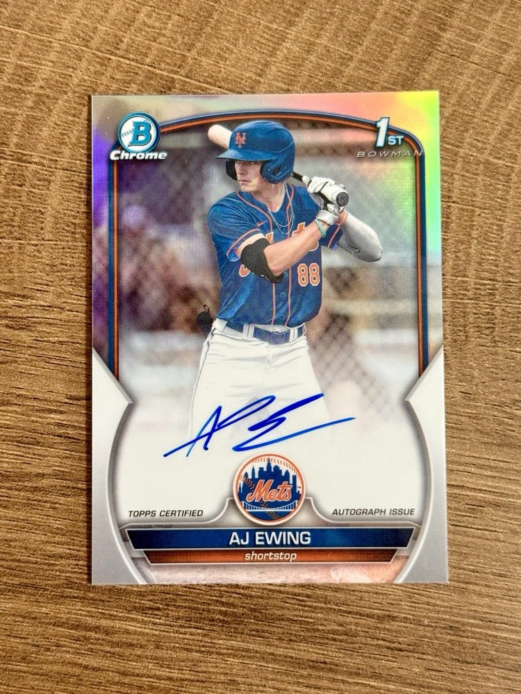 💥AJ Ewing💥2023 Bowman Chrome Auto Refractor /499🔥