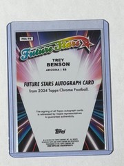 2024 Topps Chrome Future Stars Auto #FSA-TB Trey Benson RC Orange /25 🔥 SSP 🔥