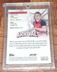 2022-23 Topps Finest OTE ARRIVALS Eli Ellis PINK REFRACTOR Serial #d 06/10