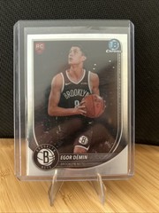 2025-26 Bowman Basketball Egor Demin Chrome Red Rookie Variation RC Nets