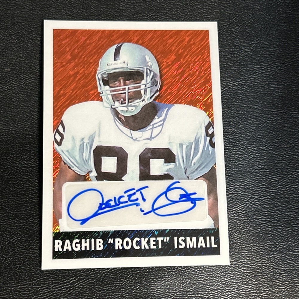 2024 Leaf Collective Raghib Rocket Ismail Orange Shimmer Auto /10 Raiders