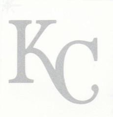 REFLECTIVE Kansas City Royals KC 2 inch fire helmet decal sticker yeti window