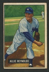 1951 Bowman #109 Allie Reynolds xxx New York Yankees ~ VG/VGEX