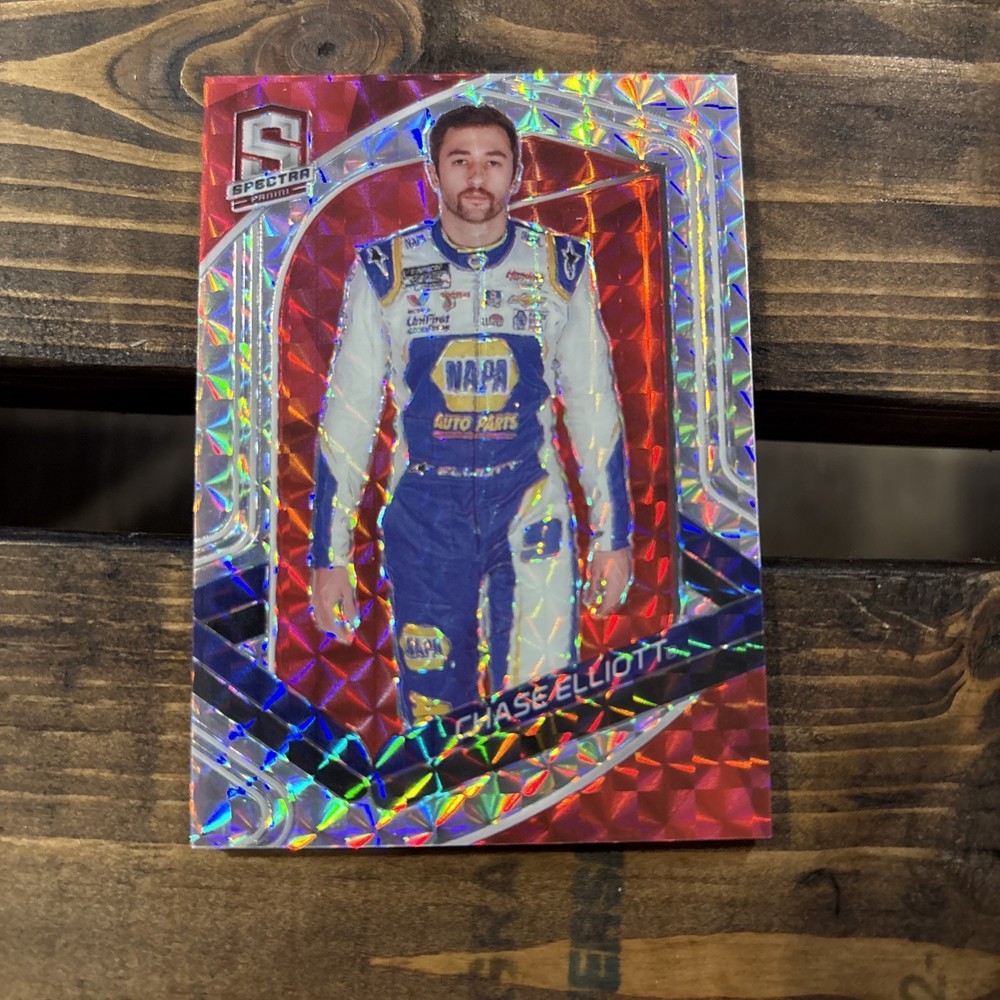 Chase Elliot Spectra /49 2021 Spectrum NASCAR Card Rare Thick Red