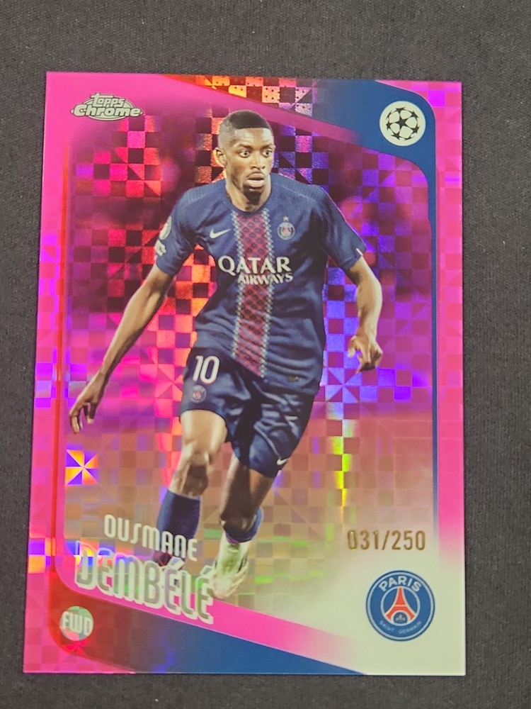 2026 Topps Chrome UCC – Ousmane Dembele #3 Pink X-Fractor /250 – PSG