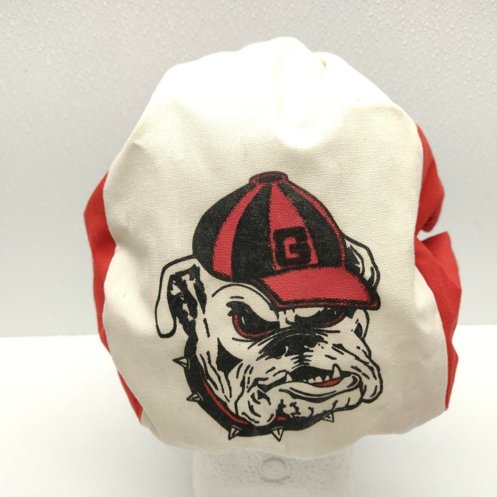 Hat Vintage Georgia Bulldogs Red White Custom Handmade 1 OF A KIND ORIGINAL