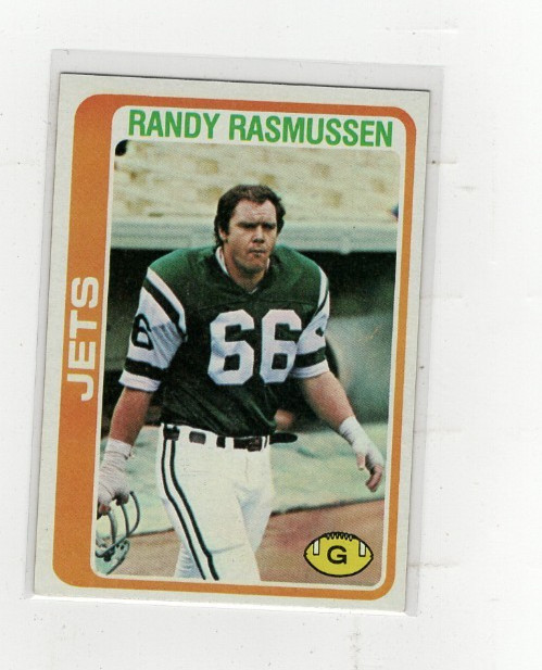 1978 Randy Rasmussen Topps #307 Jets Free Shipping (J727)