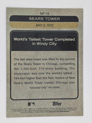 2022 Topps Heritage NF-13 Sears Tower Completed in Chicago News Flashbacks Card
