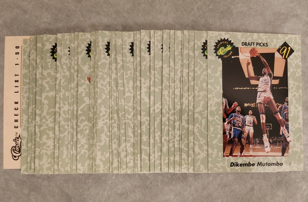1991 Classic Draft Picks Basketball Card Singles – Complete Your Set 1-50