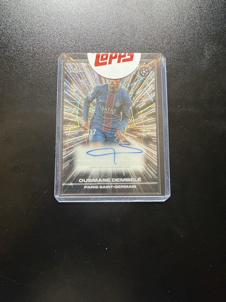 2025-2026 Ousmane Dembele Black Lazer Auto Topps Chrome UCC