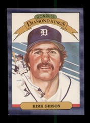 1986 LEAF DONRUSS DIAMOND KINGS FRENCH #1 KIRK GIBSON DETROIT TIGERS