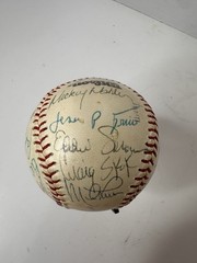 78-79 Atlanta Braves Signed Baseball Hank Aaron Dale Murphy Phil Niekro 27 Autos