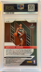 🔥RC REFRACTOR 2018-19 Panini ANFERNEE SIMONS 61 SILVER PRIZM PSA GEM💎 10 76ers