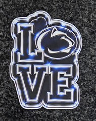 Penn State Love White & Navy Blue Vinyl Delcal / Sticker Water Resistant Uv Lami
