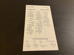 Signed STRAT-O-MATIC Cards Bill Laxton 1976 Detroit
