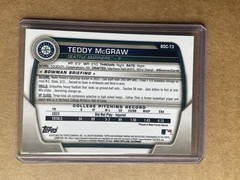 Signed 2023 Bowman Chrome TEDDY McGRAW /10 Rose Gold Refractor 1st Autographed