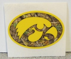 Iowa Hawkeyes Camo Tigerhawk Decal (2-1/2&Prime; x 1-3/4&Prime;) NEW-All Weather Decal