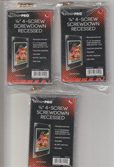 ULTRA PRO 1/4&Prime; 4-SCREW SCREWDOWN RECESSED CARD HOLDER – 5 HOLDERS